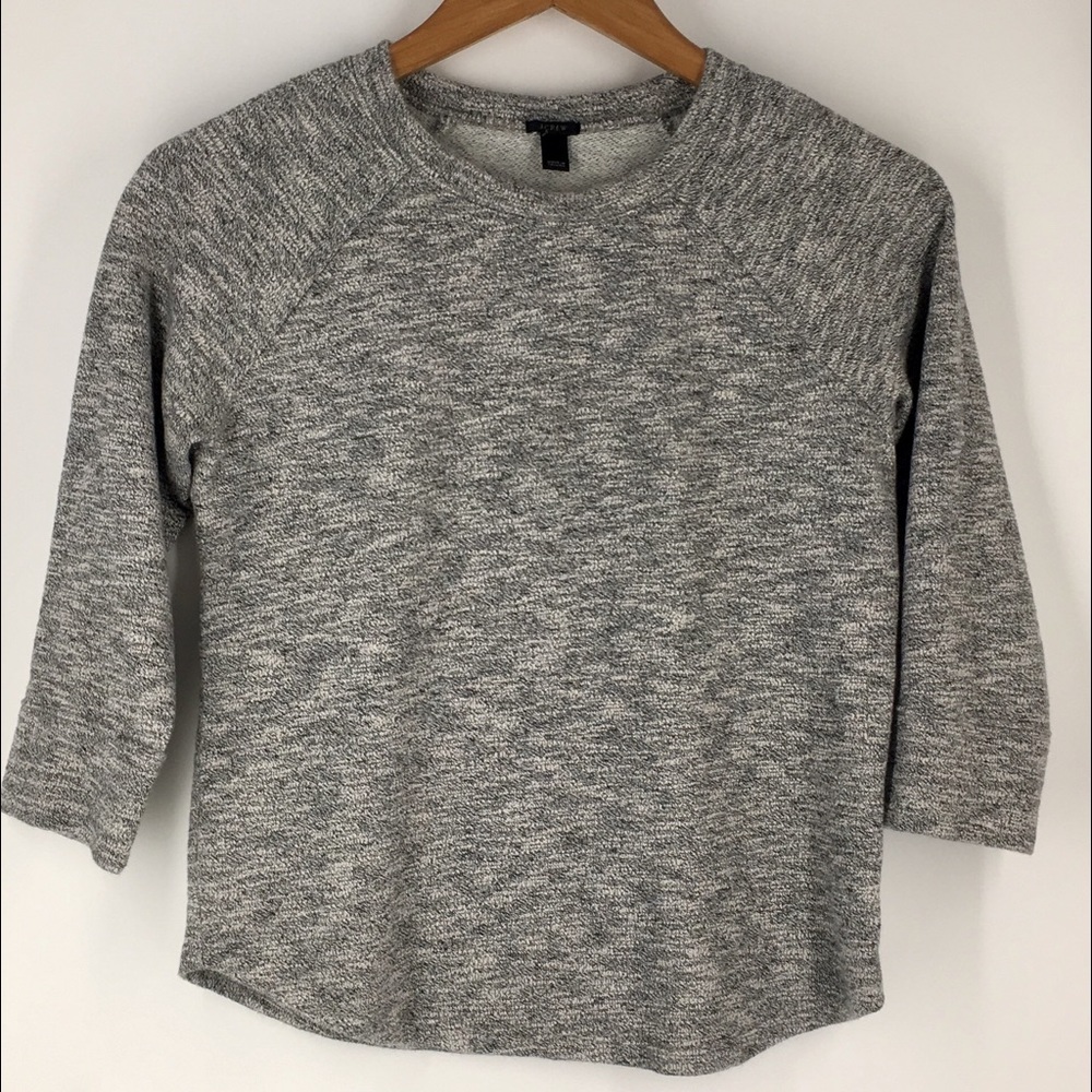 J CREW Cozy Gray Quarter Sleeve Sweater Size XXS